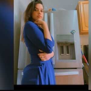 Elegant Blue Women's Dress